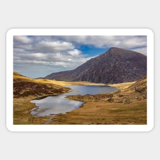 Pen yr Ole Wen and Llyn Idwal, Snowdonia National Park, Wales Sticker